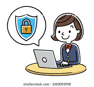 Female student: Internet, security