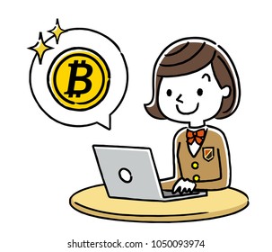 Female student: Internet, virtual currency