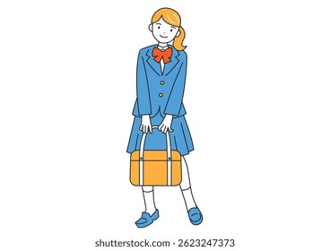 Female student with school bag