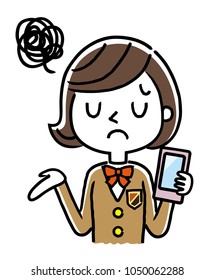 Female student: Smartphone