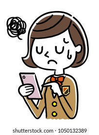 Female student: Smartphone