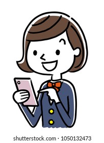 Female student: Smartphone