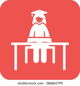 Female Student Studying