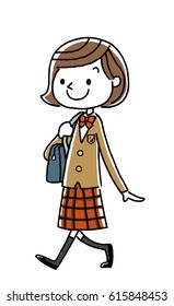 Female student: Walk
