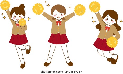 A female student who is a cheerleader.