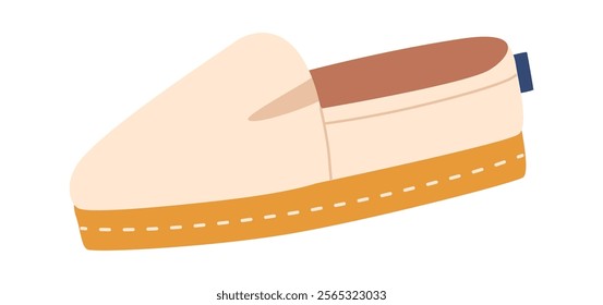 Female suede shoe vector illustration