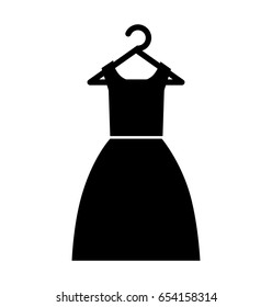 female suit hanging in hook