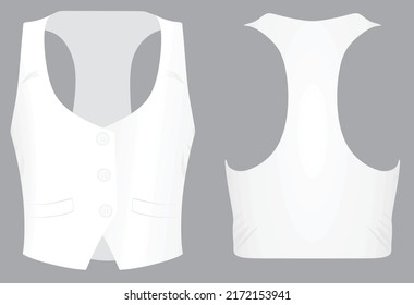 Female suit vest. vector illustration