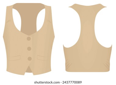 Female suit vest. vector illustration