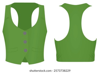 Female suit vest. vector illustration