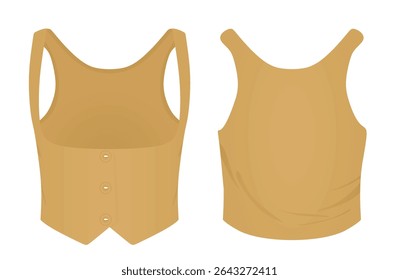 Female suit vest. vector illustration	