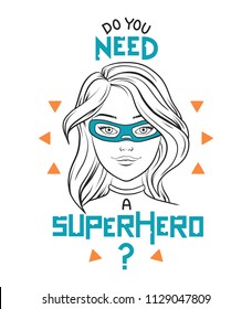 Female superhero design, vector illustration