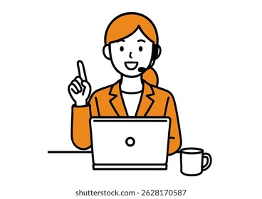 Female Support Operator Giving Online Explanation