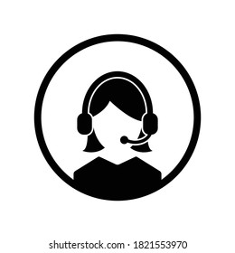 vector de icono del servicio de apoyo femenino