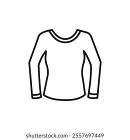 Female sweater icon Isolated flat vector in outline