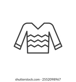 Female sweater icon. line style vector icon.