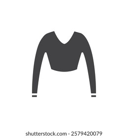 Female sweater icon Simple thin line flat symbol
