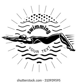 Female swimmer svg