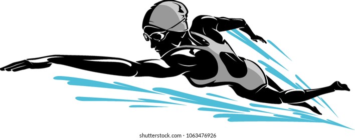 Female Swimming Front Crawl