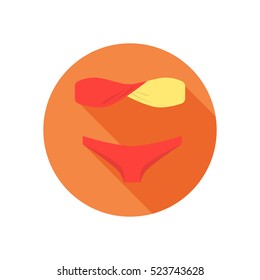 Female swimsuit color icon. Flat design foe web and mobile