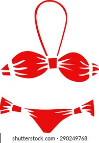Female swimsuit. Figure . Vector.