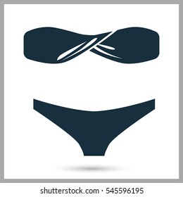 Female swimsuit icon. Simple design for web and mobile