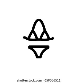 Female swimsuit icon vector