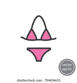 Female swimsuit icon vector