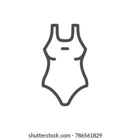 Female swimwear line icon