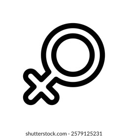 Female symbol. Editable stroke vector icon.