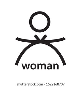 Female symbol. Flat design. vector illustration on the white background