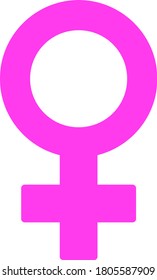 Female Symbol flat vector icon. An isolated icon on a white background.