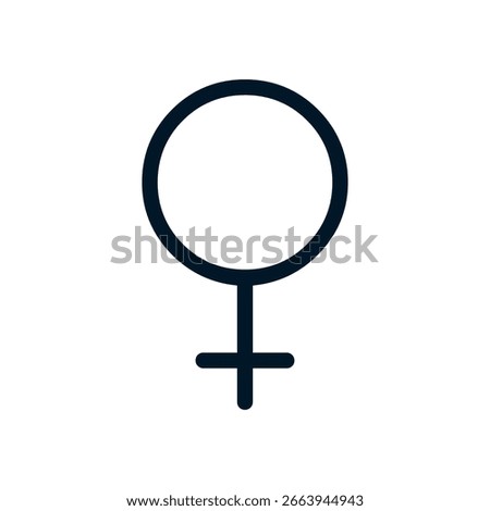 Female symbol icon 2, Vector logo sign, Illustration, shape, design, UX UI icon, editable eps
