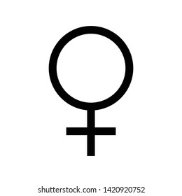 Female symbol icon flat vector illustration design isolated on white background