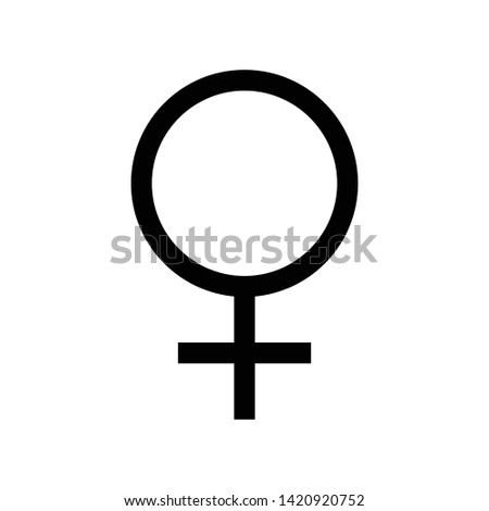 Female symbol icon flat vector illustration design isolated on white background