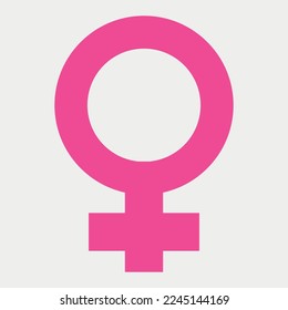 Símbolo femenino Isolación Icono ilustración vectorial