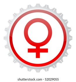  female symbol on cap