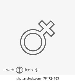 female symbol vector icon