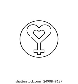 símbolo hembra Vector tipo icono