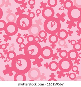 Female Symbols (seamless Pattern) - Venus Signs