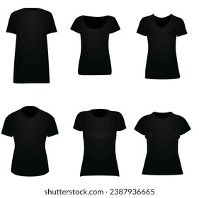 Female t shirt set. vector