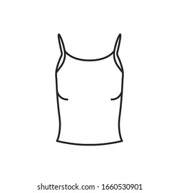 Female tank shirt icon. Tank shirt symbol modern, simple, vector, icon for website design, mobile app, ui. Vector Illustration