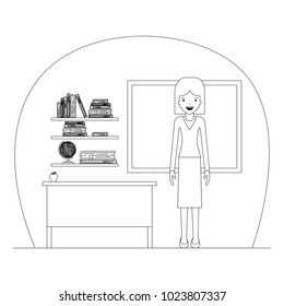 female teacher in classroom