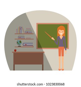 female teacher in classroom