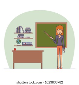 female teacher in classroom