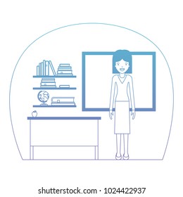female teacher in classroom