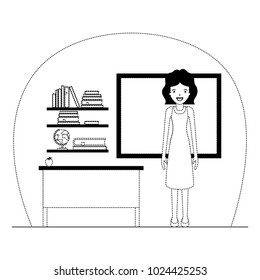 female teacher in classroom