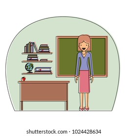 female teacher in classroom