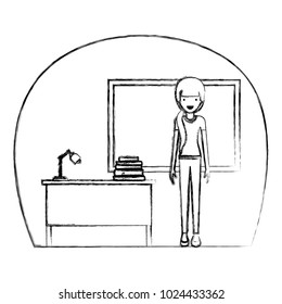 female teacher in classroom