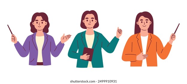 Female Teacher Delivering Dynamic Lessons in Classroom